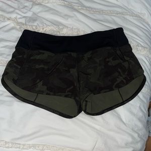 Camo LuLu Lemon speed up shorts